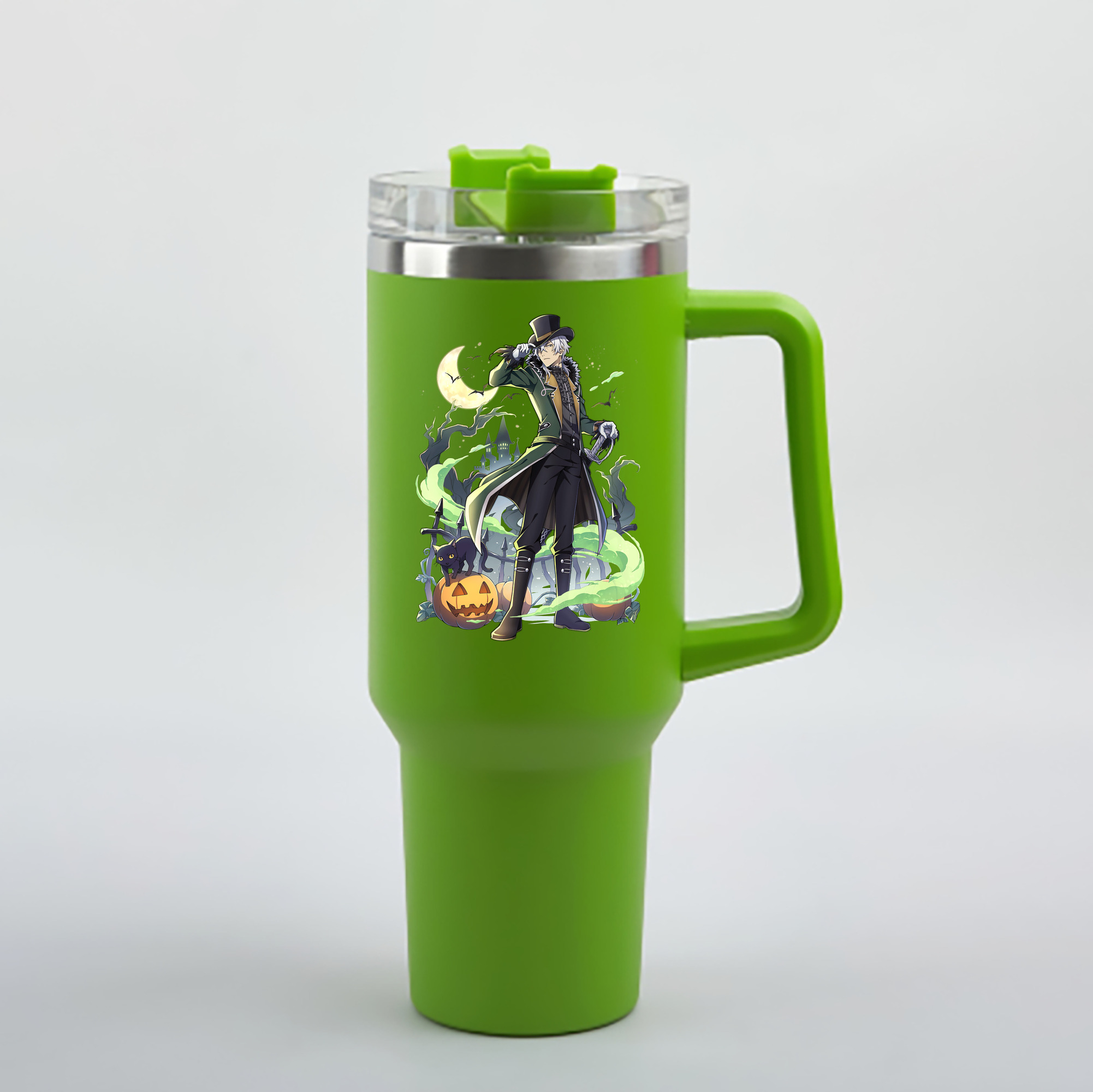 （画像用） 文豪ストレイドッグス Bungo Stray Dogs 1200mL車用タンブラー - クリスタルステッカー（プラスチックストロー付き）